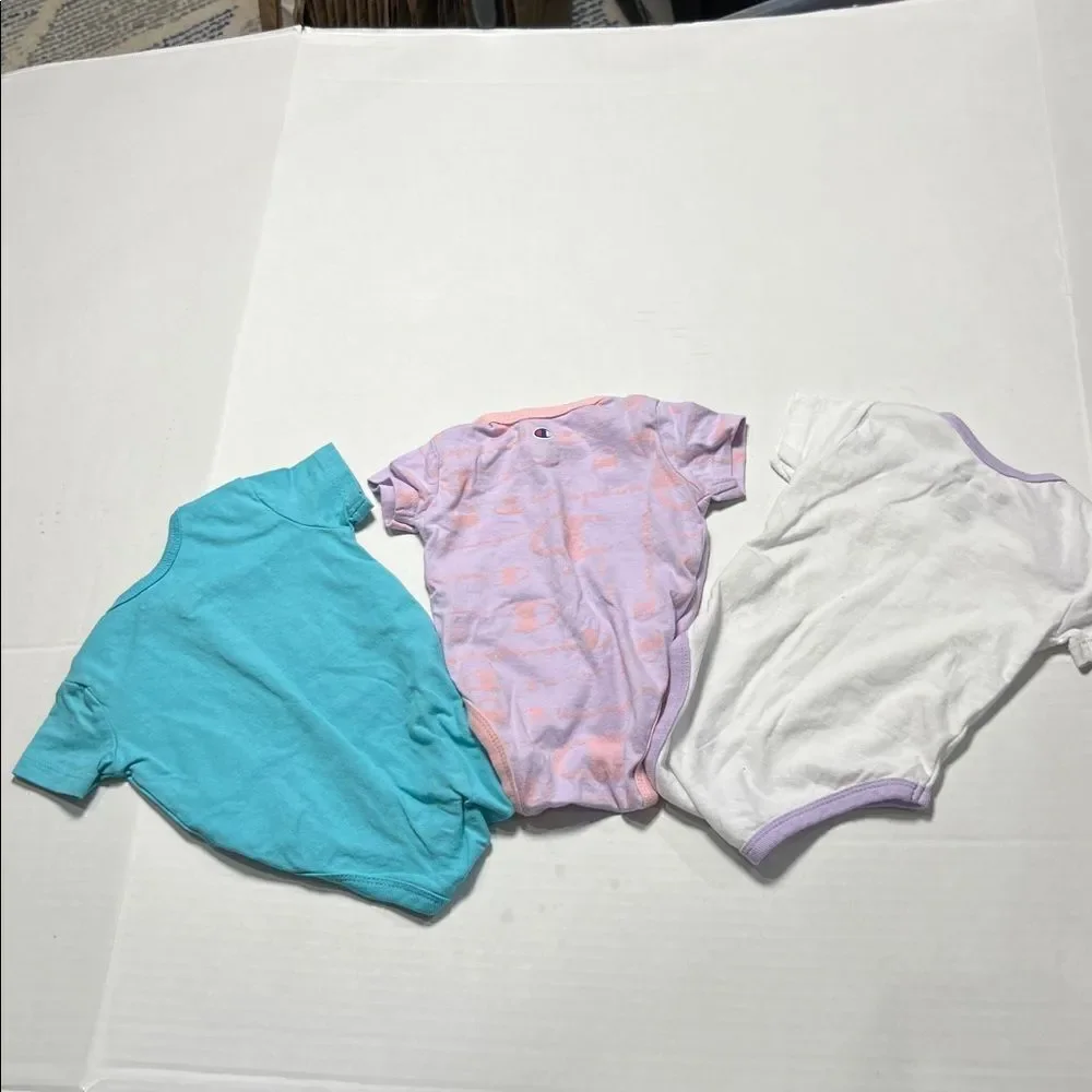 Champion Bundle of 3 one piece bodysuits size 6m